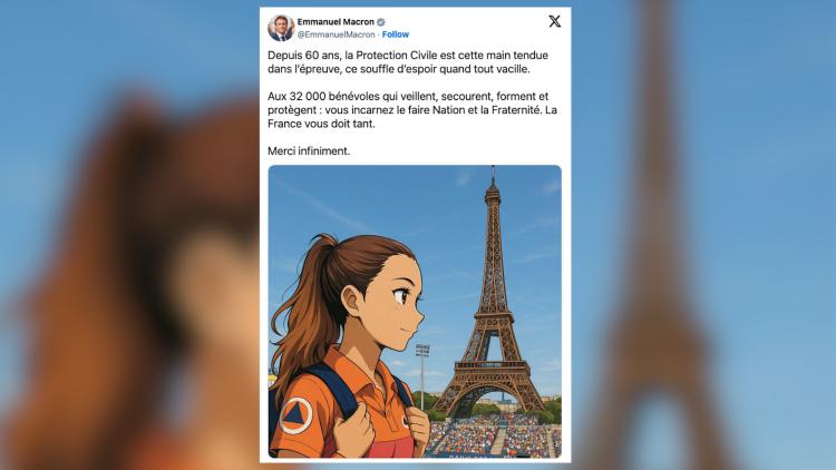 Emmanuel Macron IA image Ghibli